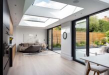 The Benefits of Skylights Interior of a modern home lit by two large skylights.